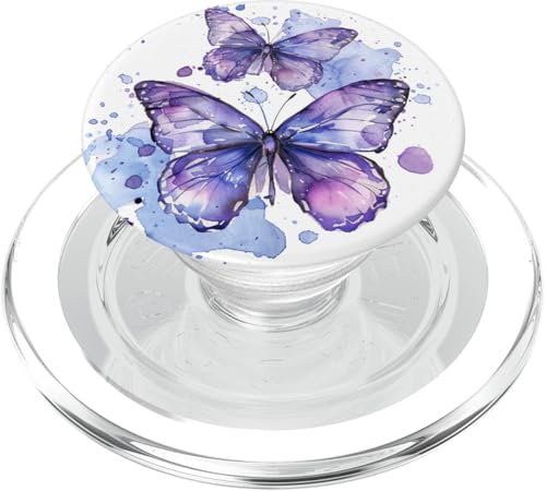 Monarch Schmetterling Lila PopSockets PopGrip für MagSafe von Purple Art Butterfly Aestetic