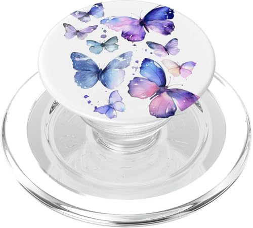Monarch Schmetterling Lila PopSockets PopGrip für MagSafe von Purple Art Butterfly Aestetic