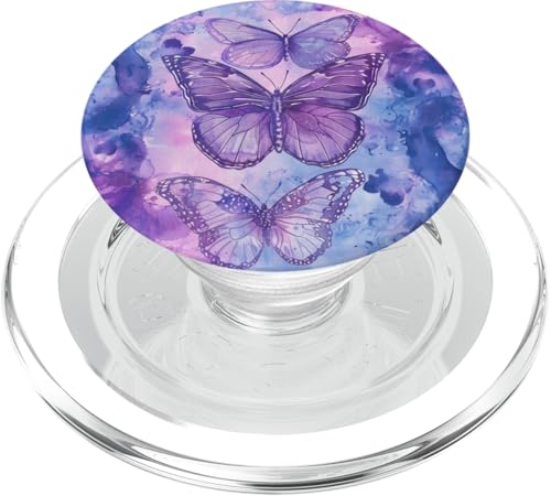 Monarch Schmetterling Lila PopSockets PopGrip für MagSafe von Purple Art Butterfly Aestetic