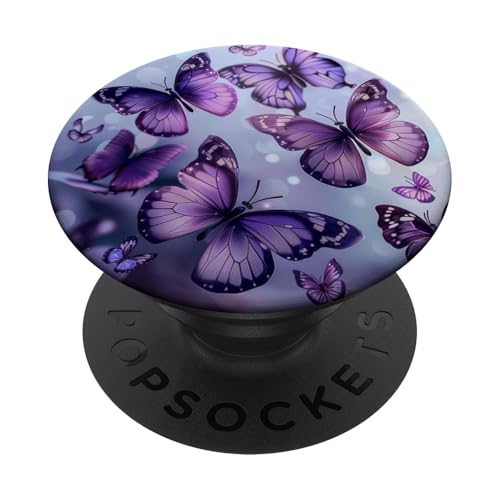 Schmetterling Aesthetic Violett Schmetterlinge Natur Blau PopSockets Klebender PopGrip von Purple Art Butterfly Aestetic