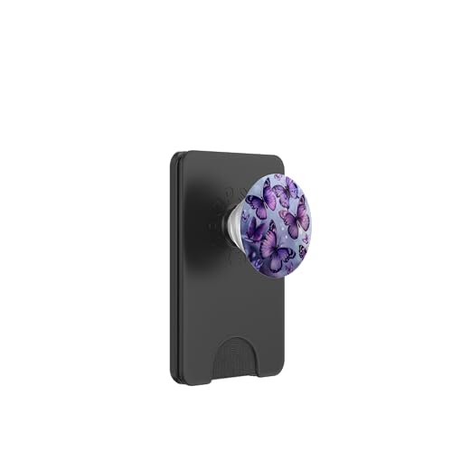 Schmetterling Aesthetic Violett Schmetterlinge Natur Blau PopSockets PopWallet für MagSafe von Purple Art Butterfly Aestetic