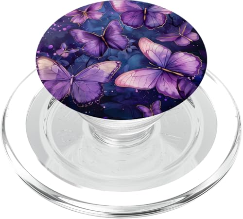 Violetter Monarch-Schmetterling PopSockets PopGrip für MagSafe von Purple Art Butterfly Aestetic