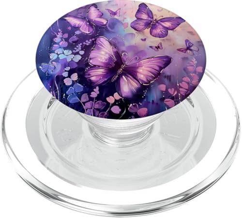 Violetter Monarch-Schmetterling PopSockets PopGrip für MagSafe von Purple Art Butterfly Aestetic
