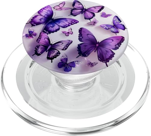 Violetter Monarch-Schmetterling PopSockets PopGrip für MagSafe von Purple Art Butterfly Aestetic