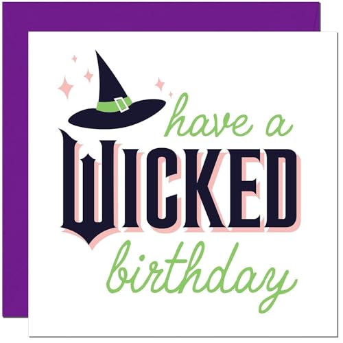 Geburtstagskarte mit Aufschrift "Have a Wicked Birthday", Hexe, Geburtstagskarte für Frauen Geburtstagskarte mit Aufschrift "Have a Wicked Birthday", Hexe, Geburtstagskarte für Frauen von Purple Fox
