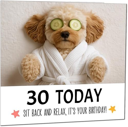 Geburtstagskarte zum 30. Geburtstag – Cavapoo Hund Relaxing Spa Cute Cavapoo Lustige Geburtstagskarte für 30 Jahre dreißig, dreißig Geburtstagskarte zum 30. Geburtstag – Cavapoo Hund Relaxing Spa Cute Cavapoo Lustige Geburtstagskarte für 30 Jahre dreißig, dreißig von Purple Fox