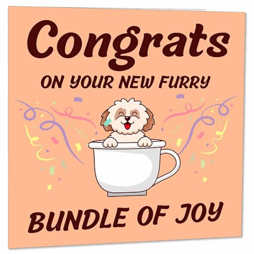Glückwunschkarte für Babys, Fellmotiv, 145 x 145 mm von Purple Fox