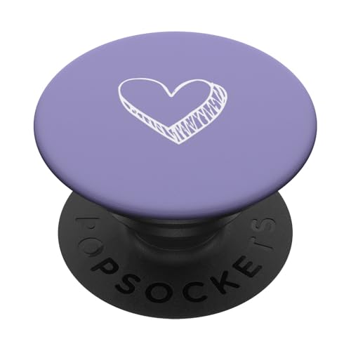 Weiße Liebesherz-Grafik auf violettem Hintergrund PopSockets Klebender PopGrip Weiße Liebesherz-Grafik auf violettem Hintergrund PopSockets Klebender PopGrip von Purple and white Minimalist Hand Drawn Heart