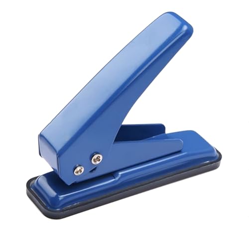 Purzen Einzellochstanze als Schreibtischzubehör idealer Lochstanzer für Ordner 8 Blatt,Blau von Purzen