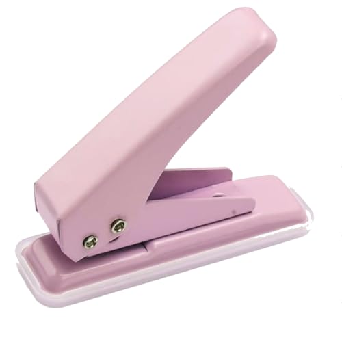 Purzen Einzellochstanze als Schreibtischzubehör idealer Lochstanzer für Ordner 8 Blatt,Rosa von Purzen