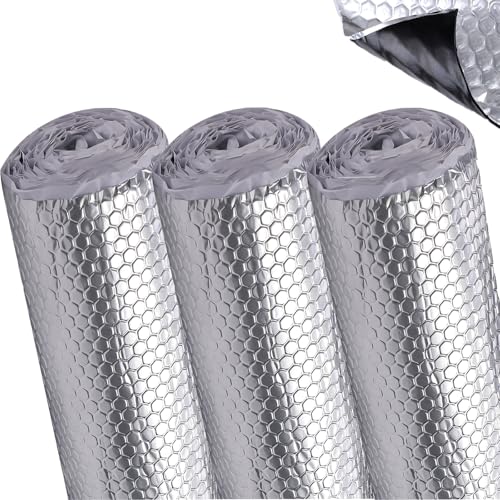 Putentfun Alubutyl 3 Rolle x 2mm x 50 cm x 400 cm = 6 qm Anti Dröhn Dämmmatte selbstklebend Auto Dämmung - KFZ Lärmschutz, Schalldämmung und Schallschutz（3 Rolle） von Putentfun
