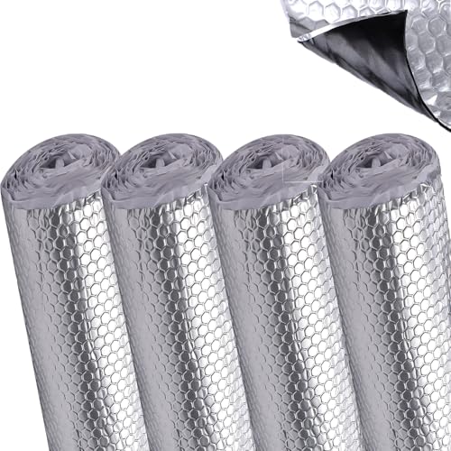 Putentfun Alubutyl 4 Rolle x 2mm x 50 cm x 400 cm = 8 qm Anti Dröhn Dämmmatte selbstklebend Auto Dämmung - KFZ Lärmschutz, Schalldämmung und Schallschutz（4 Rolle） von Putentfun
