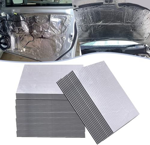 Putentfun 50 Stück 5 mm 0.45 qm Selbstklebende Anti Dröhn Dämmmatte, Auto Dämmung,Isolierung Matte Schallschutz,Schallschutzmatte,Lärmschutz, Schalldämmung und Schallschutz für Kfz von Putentfun