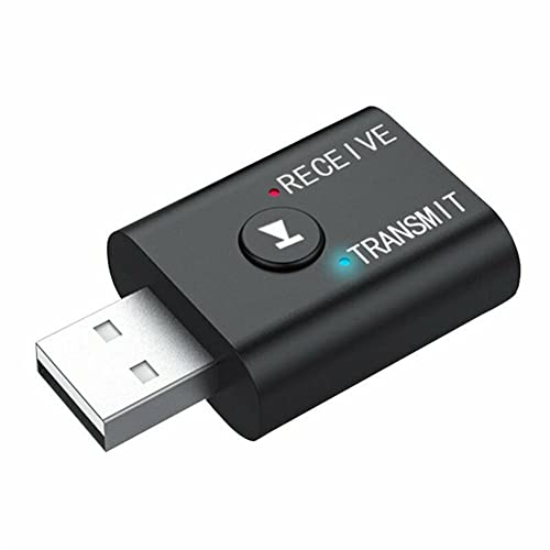 Puupaa Bluetooth 5.0 Transmitter-Empfänger, 2-in-1 Wireless Audio 3,5 mm USB Aux Adapter mit USB-Kabel, 4 Stück von Puupaa