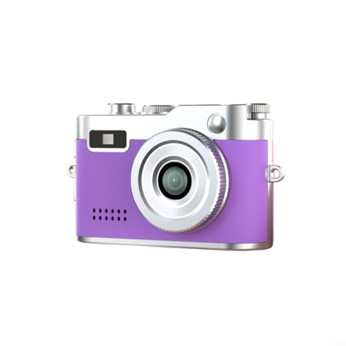 Puupaa Tragbare Digitalkamera mit 2,4 cm LCD-Bildschirm, 1080P HD Mini-Kamera, leichtes Metallgehäuse für Fotografie, Studenten, Erwachsene (lila) von Puupaa