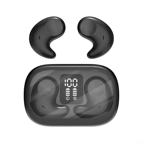Unsichtbare Schlaf-Kopfhörer für Seitenschläfer, wasserdicht, Bluetooth, Geräuschunterdrückung, Schlaf-Ohrhörer für Damen und Herren, Arbeit (schwarz), 5P4MZR1TA4M05R3T876R677H5Q von Puupaa