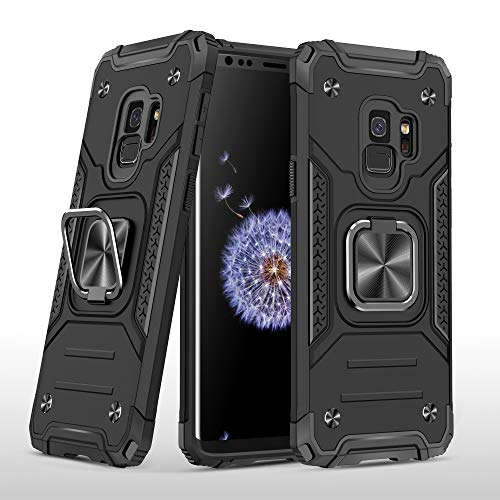 Puxicu Schutzhülle für Samsung Galaxy S9, militärische Qualität, Fallgetestet, um 360° drehbarer Metallring-Ständer, Schwarz Puxicu Schutzhülle für Samsung Galaxy S9, militärische Qualität, Fallgetestet, um 360° drehbarer Metallring-Ständer, Schwarz von Puxicu