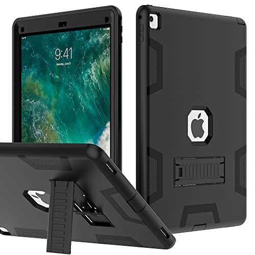 Puxicu Schutzhülle für iPad Pro 12,9 Zoll (2017/2015) (altes Modell, 1. und 2. Generation), robuste, robuste Schutzhülle für iPad Pro 12,9 Zoll (Modell: A1584 A1652 A1670 A1671), Schwarz von Puxicu