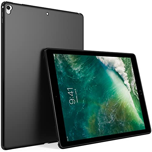 Schutzhülle für Apple iPad Pro 12.9 Zoll (2. Generation 2017) und iPad Pro 12.9 (1. Generation 2015), Puxicu schlankes Design, matte Gummi, 2. & 1. Generation ), Schwarz von Puxicu