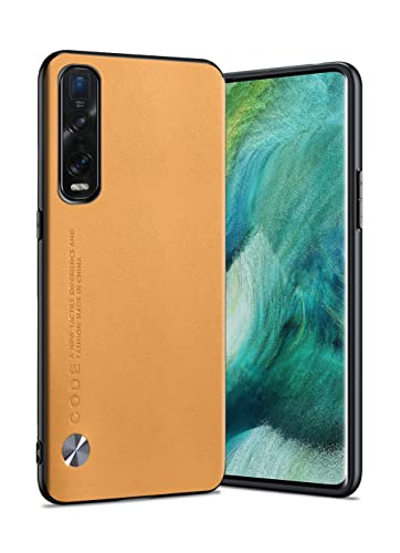 Puxssul Schutzhülle für Oppo Find X2 Pro, weiches TPU-Kunstleder, extrem leicht, ultraleicht, Kameraschutz, Lederhülle für Oppo Find X2 Pro (gelb) von Puxssul