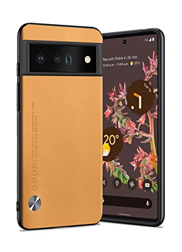 Puxssul für Google Pixel 6 Pro Hülle 5G (2021), weiche TPU-Kunstlederhülle,Extrem leichte Ultraleichte Kameraschutzhülle aus Leder für Google Pixel 6 Pro (Gelb) von Puxssul