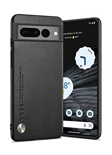 Puxssul für Google Pixel 7 Pro Hülle, Weiche TPU-Kunstlederhülle, Extrem Leichte Ultraleichte Kameraschutzhülle aus Leder für Google Pixel 7 Pro (Schwarz) von Puxssul