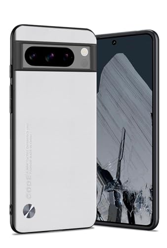 Puxssul für Google Pixel 8 Pro Hülle, weiche TPU Kunstleder Hülle,Extrem leichte Ultraleichte Kameraschutz Lederhülle für Google Pixel 8 Pro (Weiß) von Puxssul