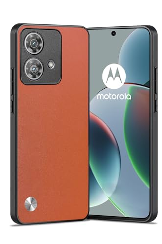 Puxssul für Motorola Moto Edge 40 Neo Hülle, weiche TPU Kunstleder Hülle,Extrem leichte Ultraleichte Kameraschutz Lederhülle für Motorola Moto Edge 40 Neo (Orange) von Puxssul