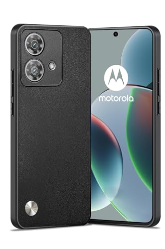 Puxssul für Motorola Moto Edge 40 Neo Hülle, weiche TPU Kunstleder Hülle,Extrem leichte Ultraleichte Kameraschutz Lederhülle für Motorola Moto Edge 40 Neo (Schwarz) von Puxssul