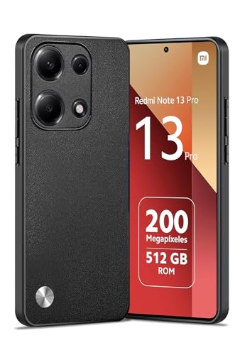 Puxssul für Xiaomi Redmi Note 13 Pro 4G / Poco M6 Pro 4G Hülle, weiche TPU Kunstleder Hülle,Extrem leichte Ultraleichte Kameraschutz Lederhülle für Xiaomi Redmi Note 13 Pro 4G/Poco M6 Pro 4G (Schwarz) von Puxssul