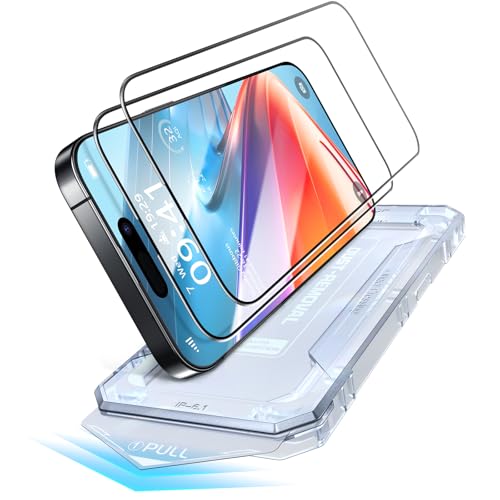 PuyaTeya Unbreak Top 9H+ Schutzfolie für Panzerglas für iPhone 15/iPhone 16, 12FT Militär-Standard Stoßfest + ultimative Langlebig, 1:1 Vollabdeckung, Blasenfrei einfache Installation, 2 Stück PuyaTeya Unbreak Top 9H+ Schutzfolie für Panzerglas für iPhone 15/iPhone 16, 12FT Militär-Standard Stoßfest + ultimative Langlebig, 1:1 Vollabdeckung, Blasenfrei einfache Installation, 2 Stück von PuyaTeya