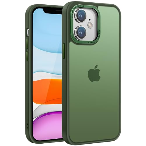 PuyaTeya Handyhülle für iPhone 11 Hülle, [Matt Ölabweisend Schutzhülle] Stoßfeste Kratzfeste Fingerabdruck-resistent Handyhülle iPhone 11 6.1 Zoll (Dunkel Grün) von PuyaTeya