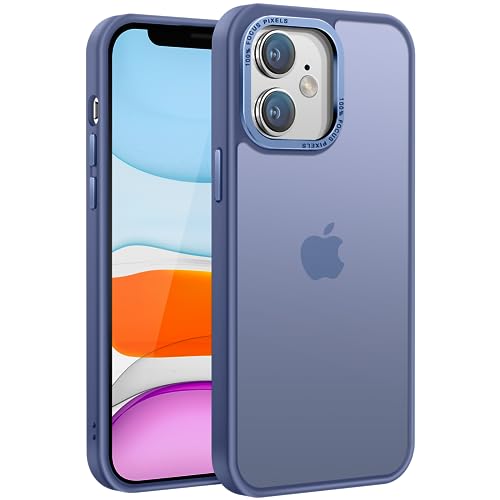 PuyaTeya Handyhülle für iPhone 11 Hülle, [Matt Ölabweisend Schutzhülle] Stoßfeste Kratzfeste Fingerabdruck-resistent Handyhülle iPhone 11 6.1 Zoll (Far Peak Blue) von PuyaTeya