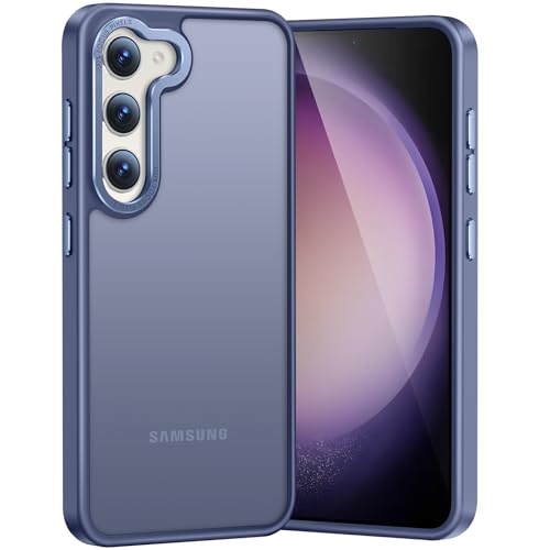 PuyaTeya für Samsung Galaxy S23 Hülle, [Matt Ölabweisend Schutzhülle] Stoßfeste Kratzfeste S23 Hülle 5G Fingerabdruck-resistent für Samsung S23 Hülle 6.1 Zoll (Far Peak Blue) von PuyaTeya
