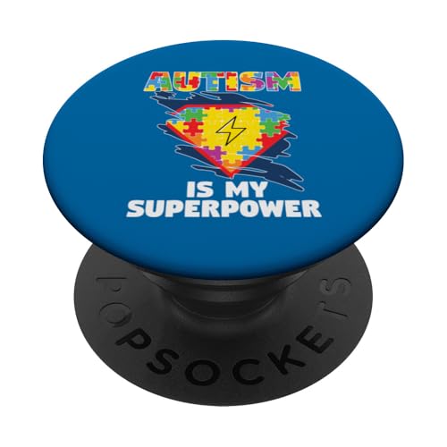 Autismus-Bewusstsein Autistic Kids Awareness Superpower Girl Boy PopSockets Klebender PopGrip Autismus-Bewusstsein Autistic Kids Awareness Superpower Girl Boy PopSockets Klebender PopGrip von Puzzle Vibes Autism Family Apparel.USA