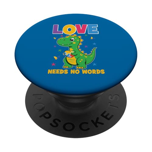 Autismus-Bewusstsein T-Rex Dinosaurier Autistisch Kinder Bewusstsein Jungen PopSockets Klebender PopGrip Autismus-Bewusstsein T-Rex Dinosaurier Autistisch Kinder Bewusstsein Jungen PopSockets Klebender PopGrip von Puzzle Vibes Autism Family Apparel.USA