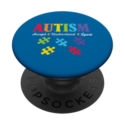 Autismus-Bewusstsein für Mutter, Vater, Eltern, autistisches Kinderbewusstsein PopSockets Klebender PopGrip Autismus-Bewusstsein für Mutter, Vater, Eltern, autistisches Kinderbewusstsein PopSockets Klebender PopGrip von Puzzle Vibes Autism Family Apparel.USA