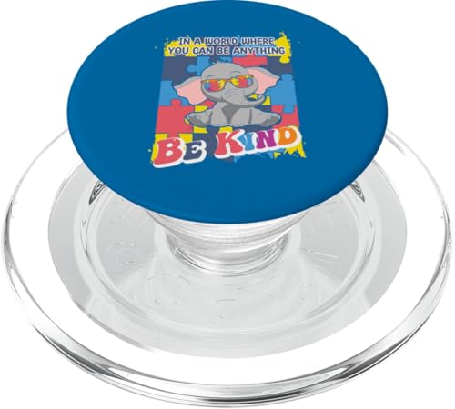 Be Kind Autistic Kinder Jungen Mädchen Autismus Bewusstsein Mama Papa PopSockets PopGrip für MagSafe von Puzzle Vibes Autism Family Apparel.USA