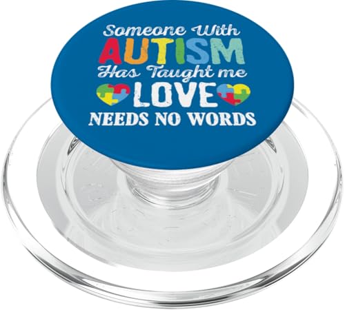 Liebe jemanden autistische Kinder Autismusbewusstsein Brüder Schwestern PopSockets PopGrip für MagSafe Liebe jemanden autistische Kinder Autismusbewusstsein Brüder Schwestern PopSockets PopGrip für MagSafe von Puzzle Vibes Autism Family Apparel.USA