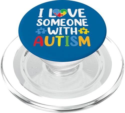 Liebe jemanden autistische Kinder Autismusbewusstsein Brüder Schwestern PopSockets PopGrip für MagSafe Liebe jemanden autistische Kinder Autismusbewusstsein Brüder Schwestern PopSockets PopGrip für MagSafe von Puzzle Vibes Autism Family Apparel.USA