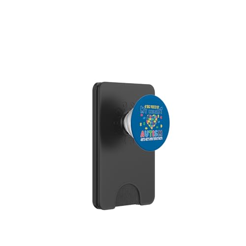 Piece My Heart Schwester Autistische Kinder Autismusbewusstsein Bruder PopSockets PopWallet für MagSafe von Puzzle Vibes Autism Family Apparel.USA