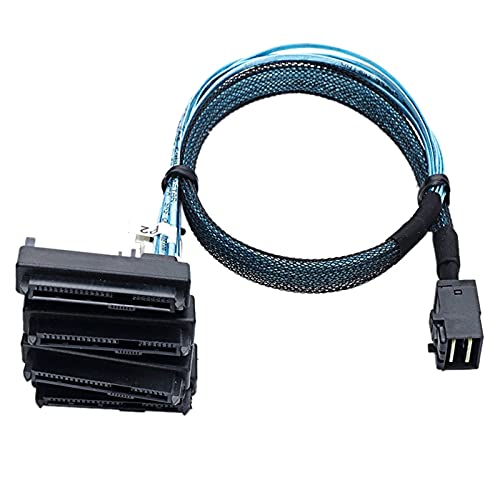 Pvczool Mini SAS SFF-8643 auf 4X29Pin SFF-8482 Festplatten Laufwerk Server Kabel 3.33TF/1M von Pvczool
