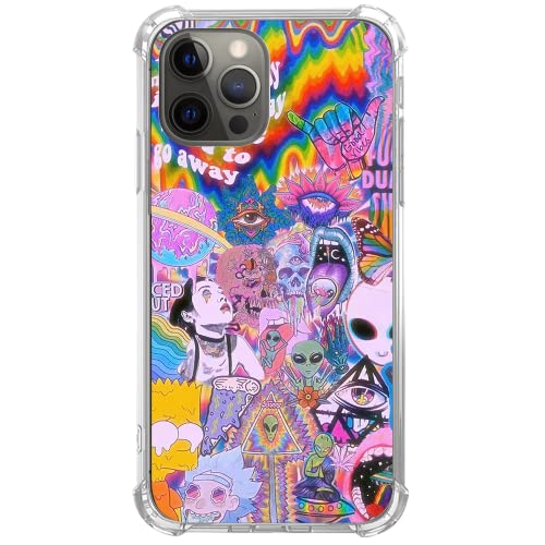 Hippie Ästhetische Indie Psychedelic Hülle Kompatibel mit iPhone 15 Pro, Aliens Trippy Eyes Hülle für iPhone 15 Pro, Coole TPU Bumper Case Cover Hippie Ästhetische Indie Psychedelic Hülle Kompatibel mit iPhone 15 Pro, Aliens Trippy Eyes Hülle für iPhone 15 Pro, Coole TPU Bumper Case Cover von Pvflefkr