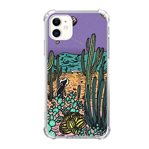 Pvflefkr Ästhetische psychedelische Kaktus Hülle für iPhone 12/12 Pro, Dog Desert Trippy Art Hülle für iPhone 12/12 Pro, Coole TPU Bumper Case Cover Pvflefkr Ästhetische psychedelische Kaktus Hülle für iPhone 12/12 Pro, Dog Desert Trippy Art Hülle für iPhone 12/12 Pro, Coole TPU Bumper Case Cover von Pvflefkr