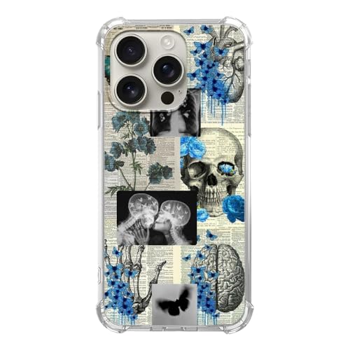 Pvflefkr Handyhülle im Vintage-Stil, ästhetische Anatomie, kompatibel mit iPhone 16 Pro, Totenkopf-Schmetterling, Handyhülle für iPhone 16 Pro, coole TPU-Bumper Pvflefkr Handyhülle im Vintage-Stil, ästhetische Anatomie, kompatibel mit iPhone 16 Pro, Totenkopf-Schmetterling, Handyhülle für iPhone 16 Pro, coole TPU-Bumper von Pvflefkr