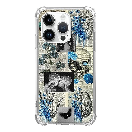 Vintage Ästhetische Anatomie Illustration Hülle Kompatibel mit iPhone 14 Pro Max, Schädel Schmetterling Hülle für iPhone 14 Pro Max, Coole TPU Bumper Handyhülle Cover Vintage Ästhetische Anatomie Illustration Hülle Kompatibel mit iPhone 14 Pro Max, Schädel Schmetterling Hülle für iPhone 14 Pro Max, Coole TPU Bumper Handyhülle Cover von Pvflefkr