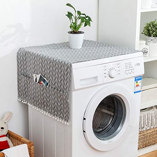 Mehrzweck-Staubschutz für Kühlschrank, Wiederverwendbar, Baumwollleinen, Staubschutz für Waschmaschine (55 * 130 cm 51 x 21 Zoll) von Pwshymi