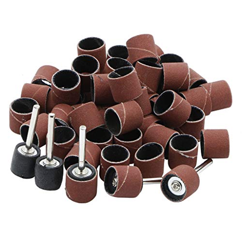 Pxyelec 50 Stück Schleifhülse Satz 1/2 Zoll Schleifbänder Schleifpapier Hülsen mit 5 Stück Schleifwalze Sandtrommeldornen für Dremel Drehwerkzeug Pxyelec 50 Stück Schleifhülse Satz 1/2 Zoll Schleifbänder Schleifpapier Hülsen mit 5 Stück Schleifwalze Sandtrommeldornen für Dremel Drehwerkzeug von Pxyelec