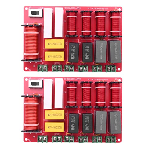 Pyatofly 2X 300W 5-Wege-Lautsprecher-Audio-Frequenzteiler 2 HochtöNer 2 Mitte + 1 Bass-Lautsprecher-Frequenzweiche von Pyatofly