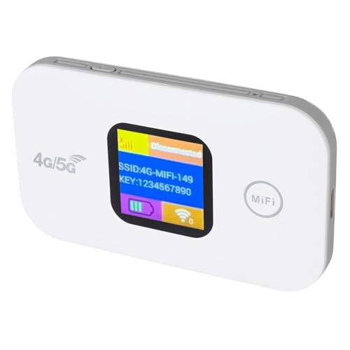 4G 5G LTE Mobile Hotspot, 300 -Mbit/S -SIM -Slot -WI -FI -Hotspot -Gerät, Tragbarer WI -FI -Router Verbindet Bis zu 10 Geräte, Tragbares LED -Display für Reisecamping 4G 5G LTE Mobile Hotspot, 300 -Mbit/S -SIM -Slot -WI -FI -Hotspot -Gerät, Tragbarer WI -FI -Router Verbindet Bis zu 10 Geräte, Tragbares LED -Display für Reisecamping von Pyhodi